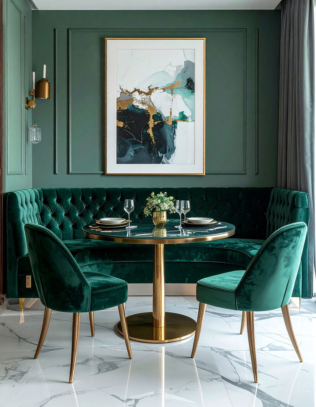 Upholstered Velvet Banquette Style - 40 Banquette Seating Ideas for Stylish Dining