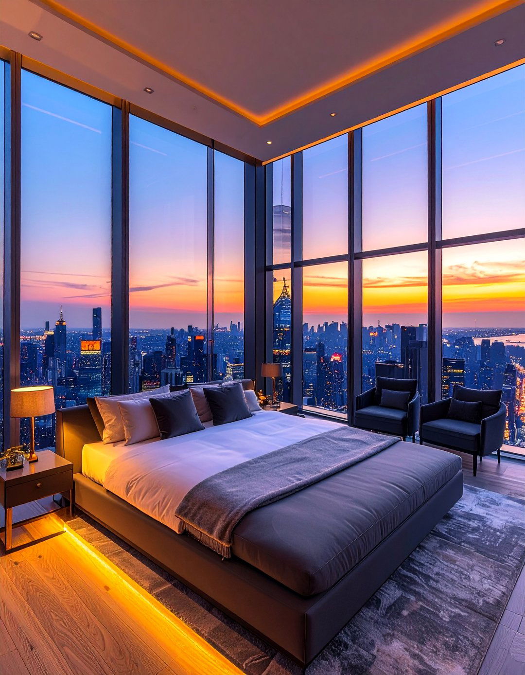 Urban Skyline Sanctuary - 30 Romantic Hotel Room Ideas for a Dreamy Getaway