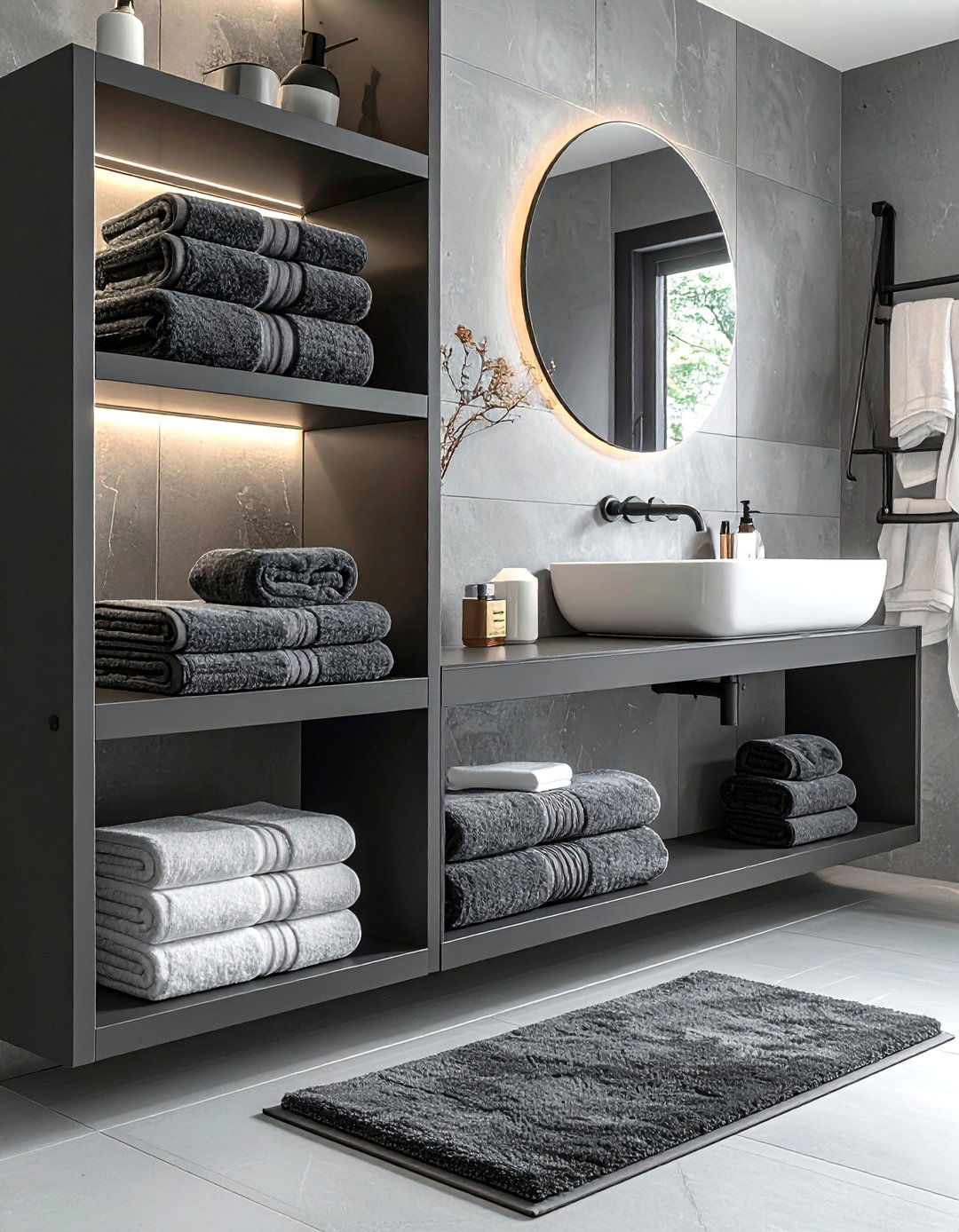 Use Cohesive and Stylish Textiles - 25 Small Bathroom Ideas on a Budget for Big Impact