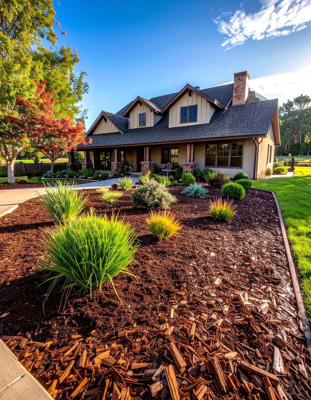 Use Mulch to Create Clean Lines in Your Ranch Home Garden - 40 Curb Appeal Inspiration Ideas for Ranch Homes
