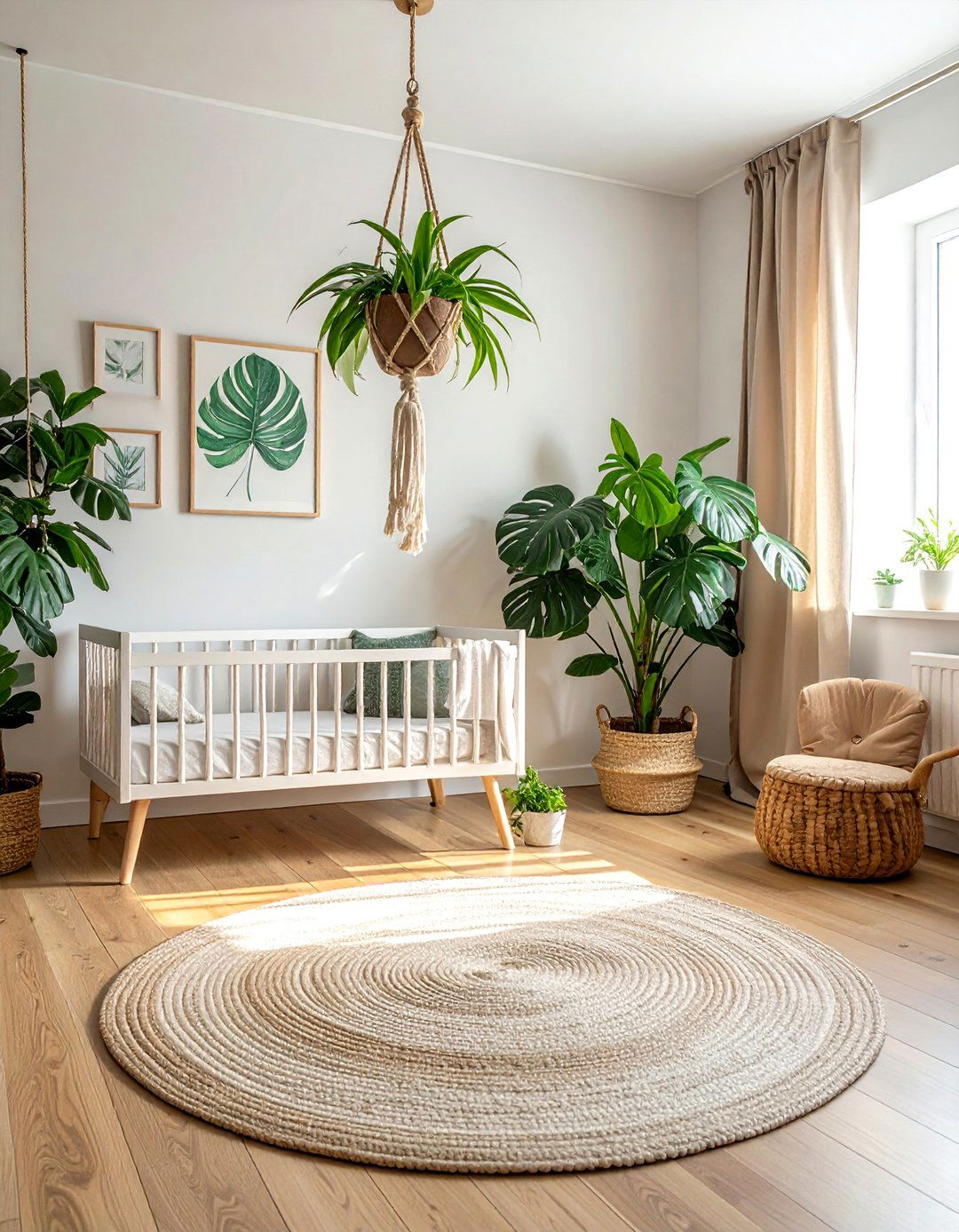 Use of Greenery and Houseplants in a Boho Toddler Room - 20 Boho Toddler Room Ideas for a Chic and Playful Space
