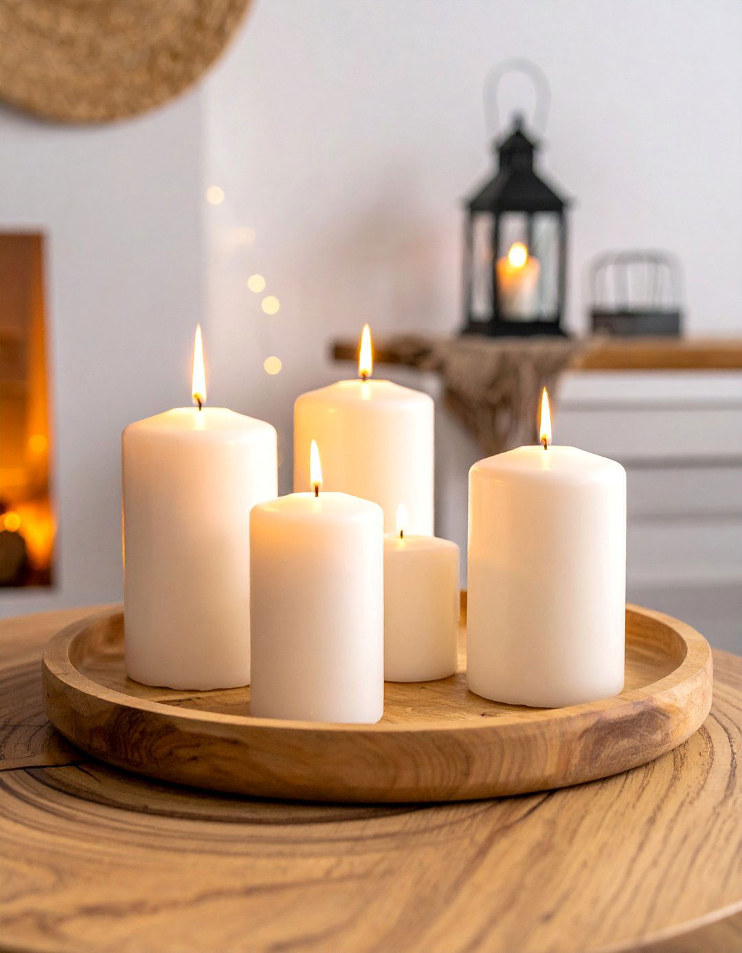 Using Candles and Lanterns for Ambient Lighting - 30 Rustic Scandinavian Living Room Ideas for a Cozy Vibe