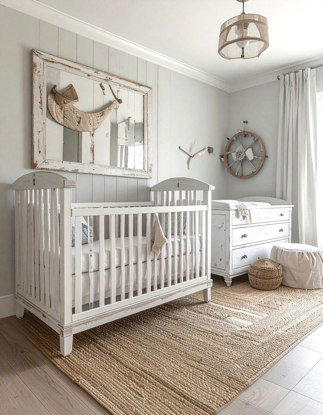 Using Distressed Wood Furniture in a Nautical Nursery