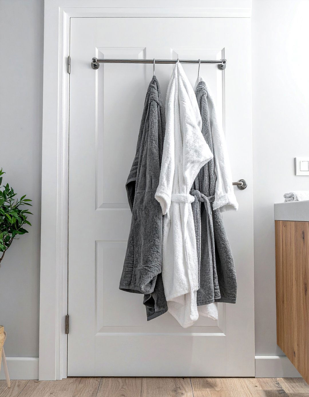 Utilize Door and Wall Hooks - 25 Small Bathroom Ideas on a Budget for Big Impact