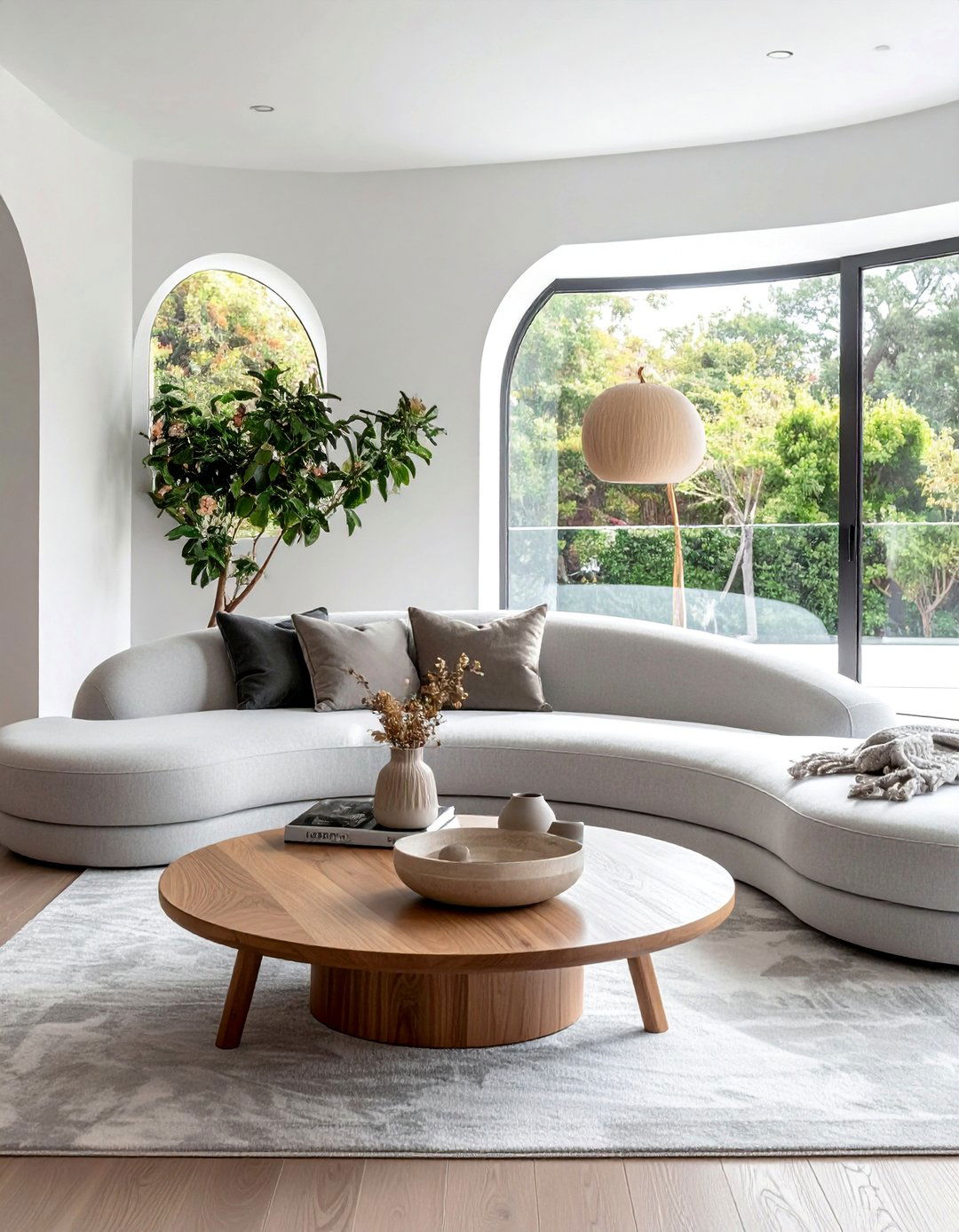 Utilizing Soft Rounded Furniture - 40 Living Room Ideas for Cozy Spaces