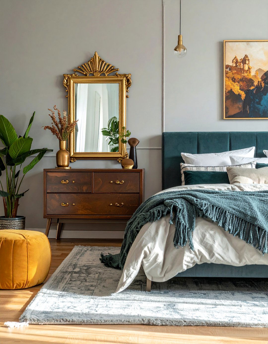 Utilizing Warm Metallic Accents - 40 Cozy Bedroom Ideas for a Relaxing Retreat