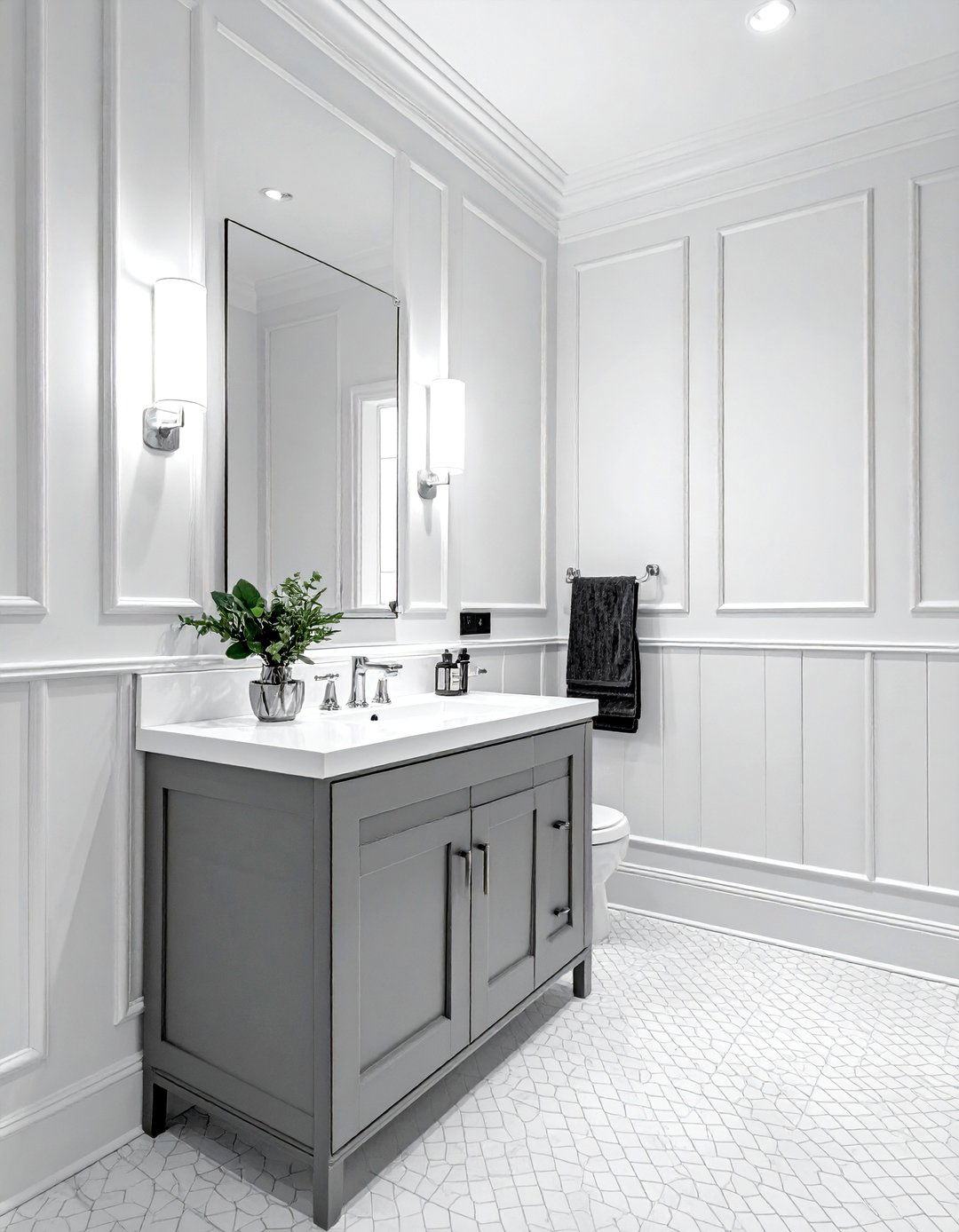V Groove Powder Room Wainscoting - 25 Powder Room Wainscoting Ideas for a Stylish Bathroom