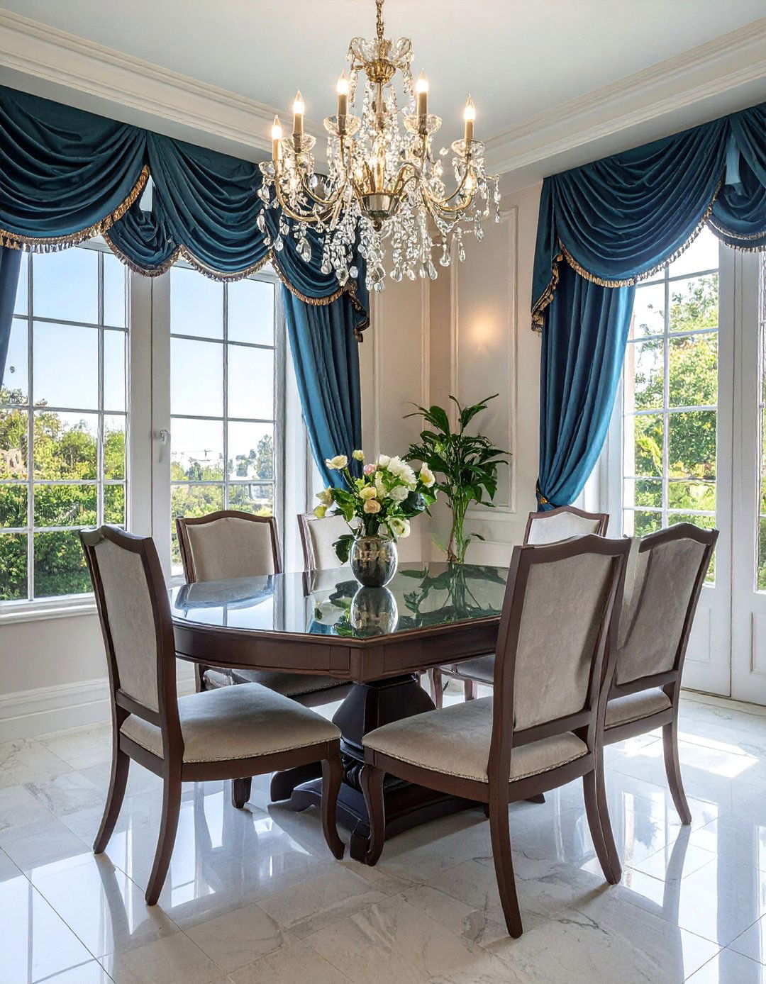 Valances for Decorative Finishing - 25 Dining Room Window Ideas for a Bright and Airy Space