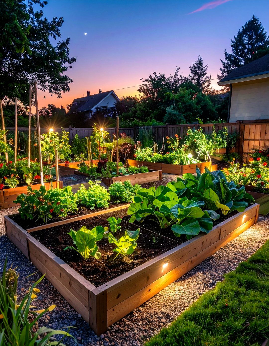 Vegetable Garden Task Lighting - 40 Backyard Lighting Ideas to Illuminate Your Space