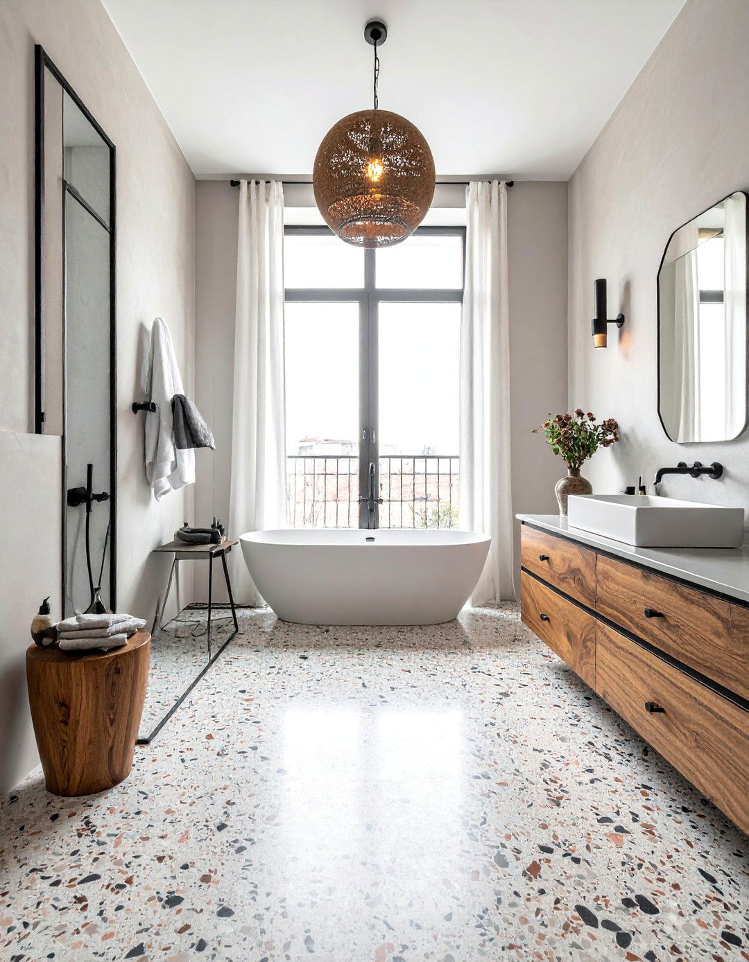 Venetian Terrazzo Bathroom Elegance - 20 Italian Interior Design Ideas for a Timeless Home