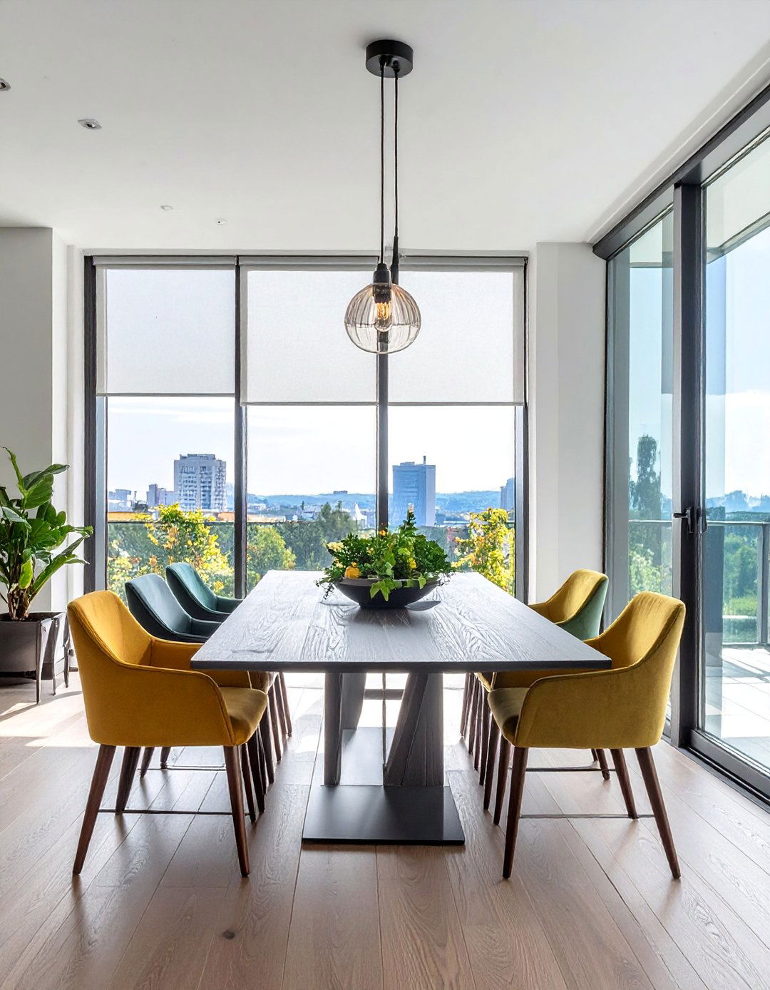 Vertical Blinds for Large Windows - 25 Dining Room Window Ideas for a Bright and Airy Space