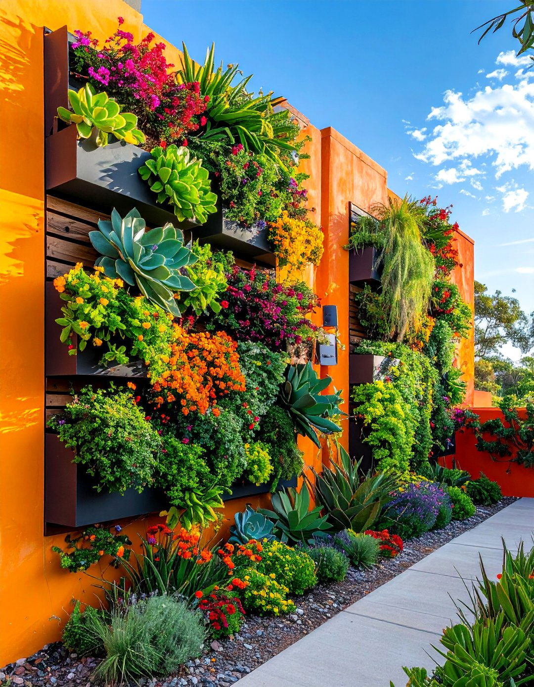 Vertical Garden Systems - 30 Drought Tolerant Landscaping Ideas for Your Yard