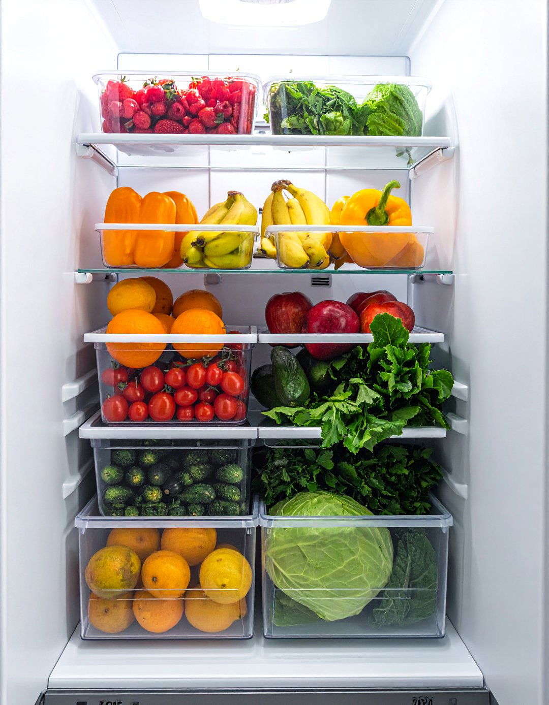 Vertical Produce Storage - 20 Refrigerator Organization Ideas for a Tidy Kitchen