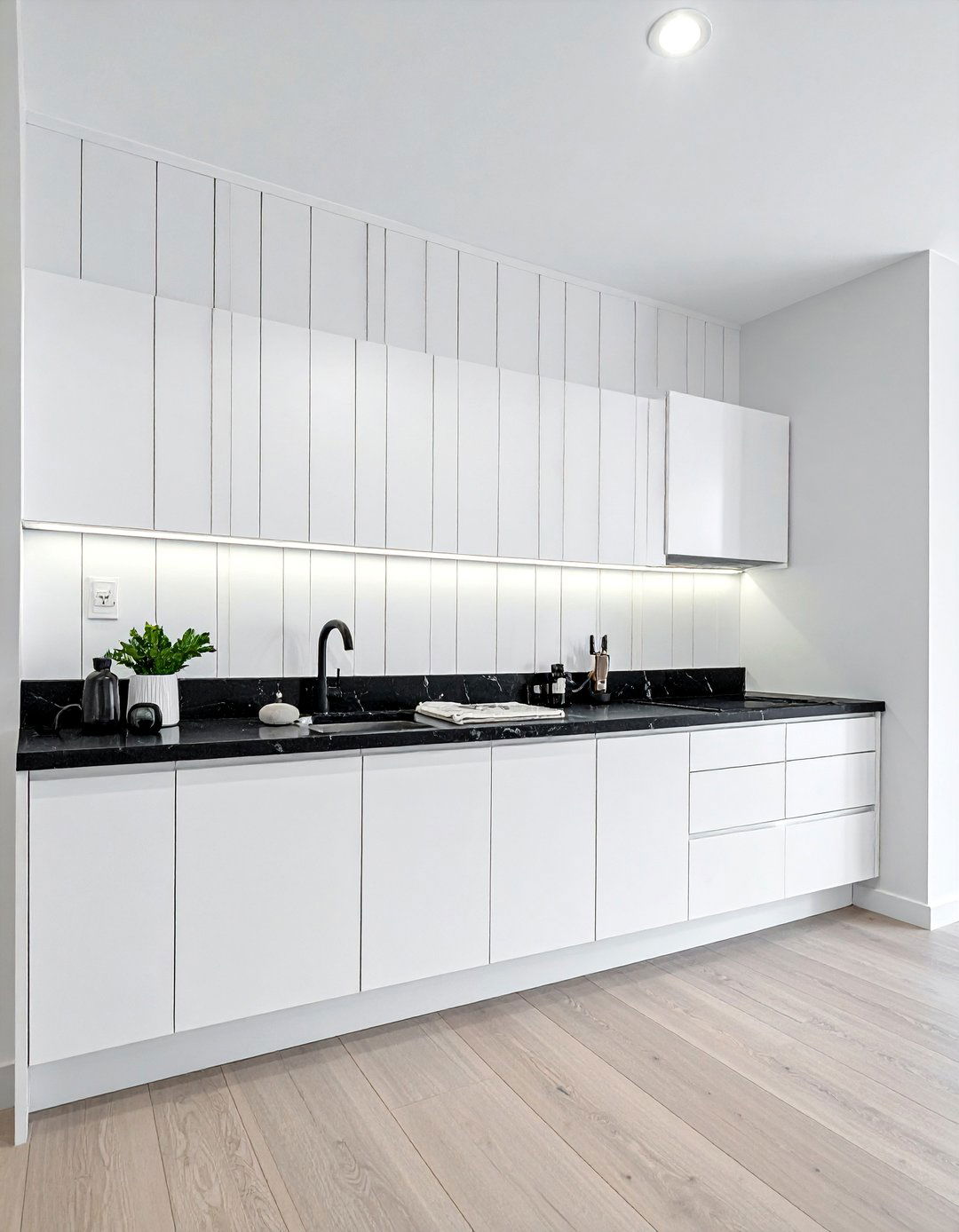 Vertical Shiplap Backsplash Installation - 30 Shiplap Backsplash Ideas for Your Kitchen Makeover