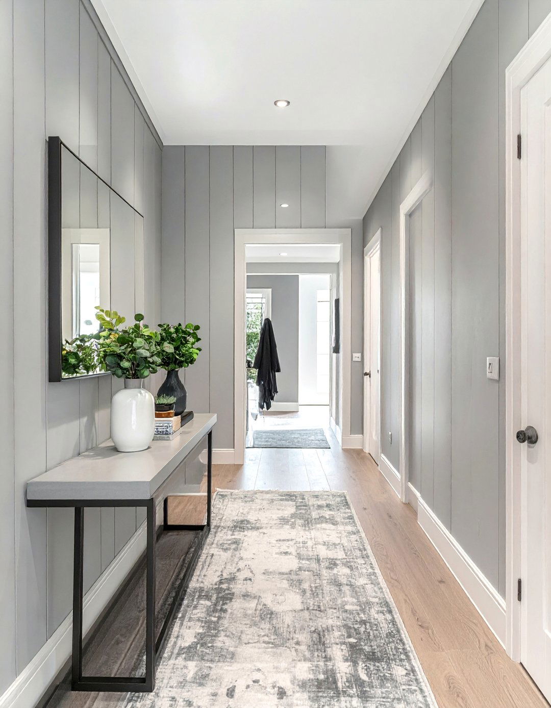 Vertical Shiplap Wall Entryway for Height - 25 Shiplap Wall Entryway Ideas to Welcome Guests