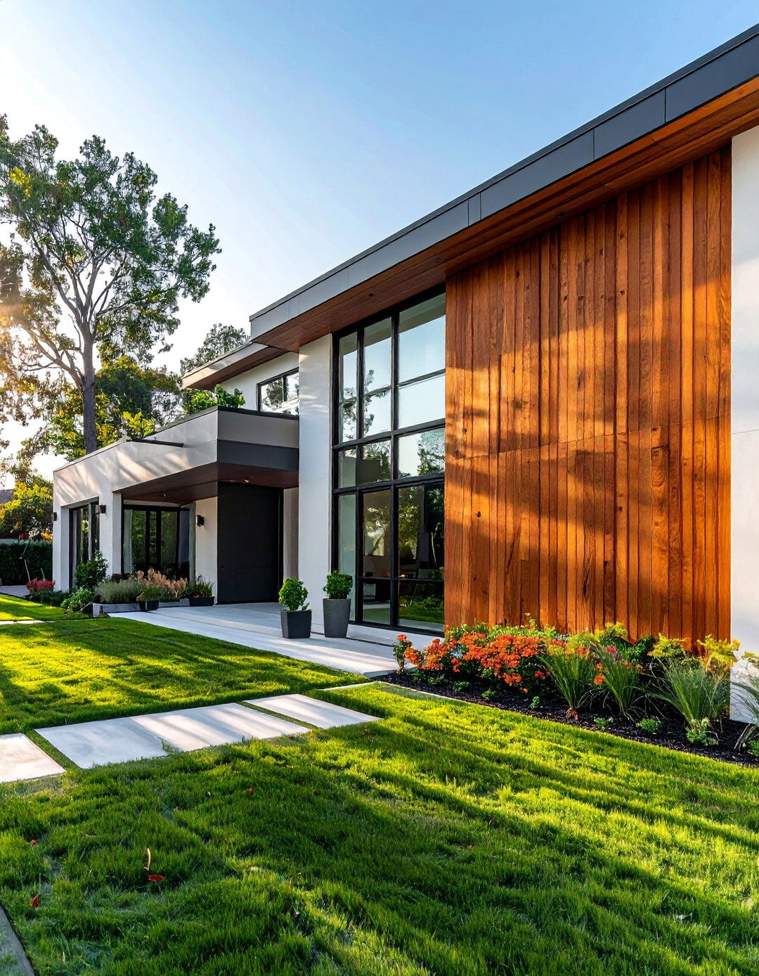 Vertical Wood Slat Siding - 35 Modern House Exterior Design Ideas for a Sleek Look