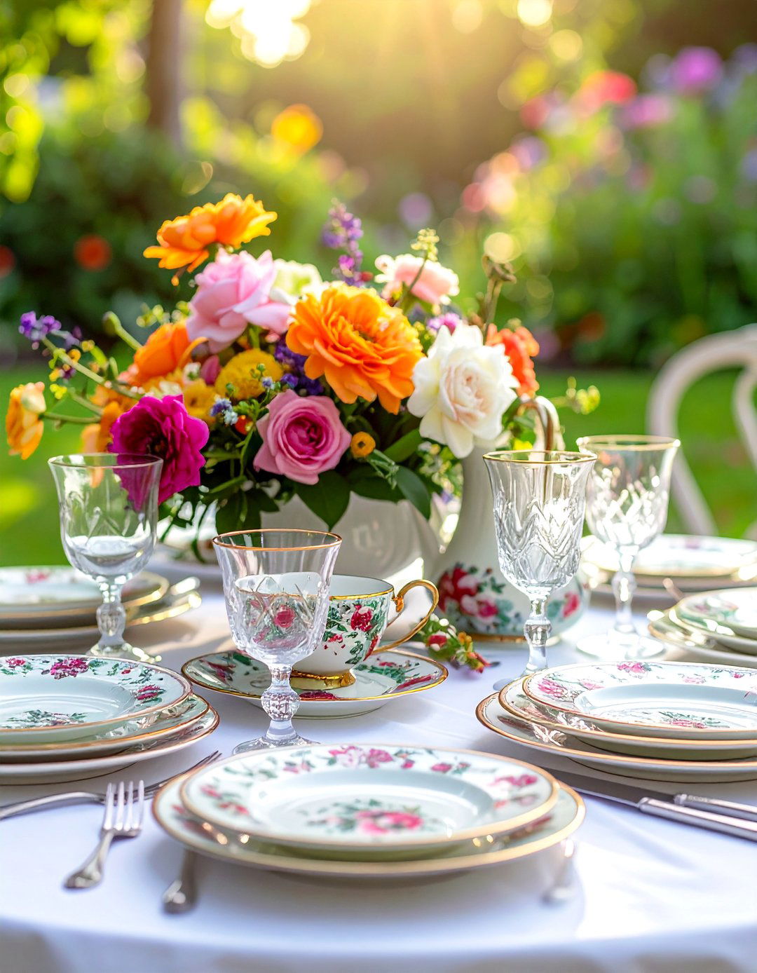 Vintage China Pattern Collections - 30 Wedding Table Decoration Ideas for a Dreamy Setup