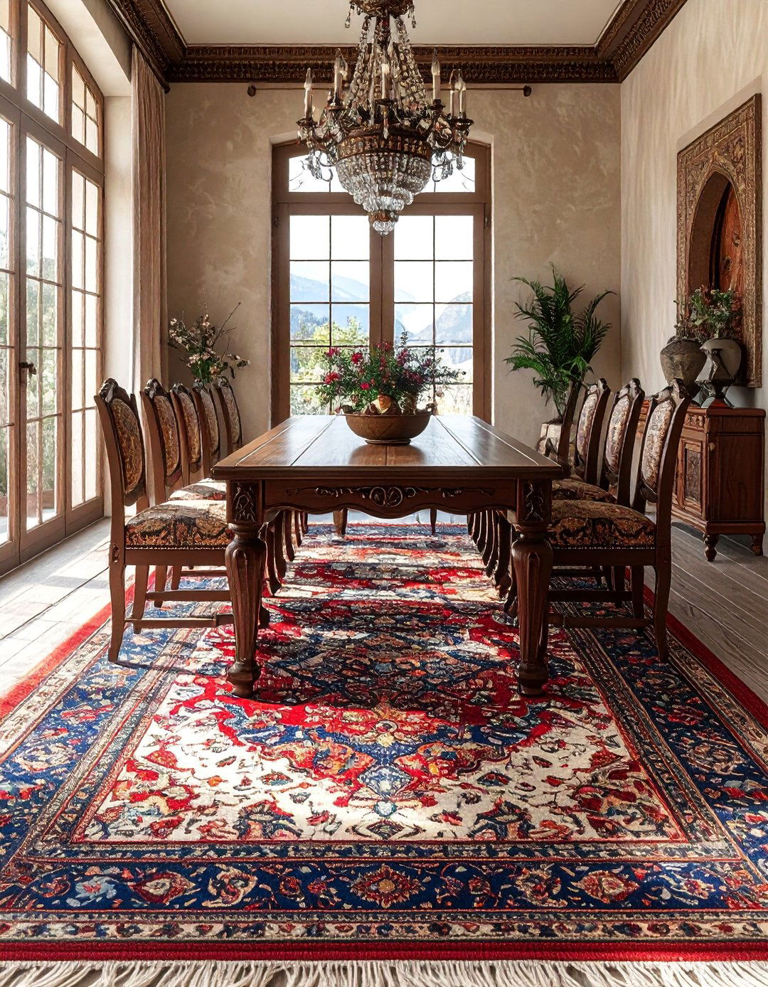 Vintage Persian Rug Foundations - 40 Dining Room Decor Ideas to Elevate Your Meals