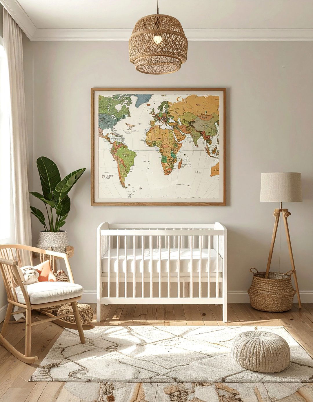 Vintage Safari Map Wall Decor - 25 Safari Nursery Decor Ideas for a Wild Theme