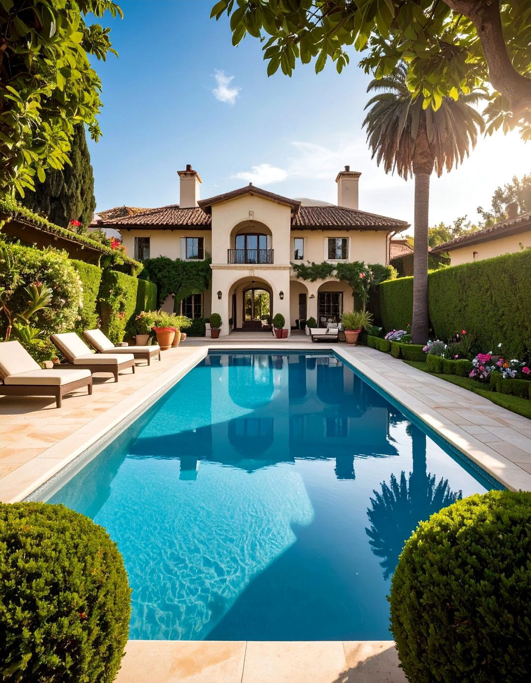 Vintage Style Pool with Classic Materials - 30 Luxury Swimming Pool Design Ideas for Your Backyard