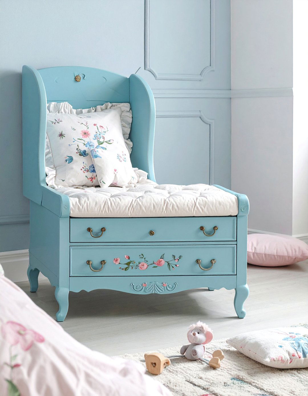 Vintage Style Toy Chest - 25 Princess Room Ideas for a Dreamy Kids Room