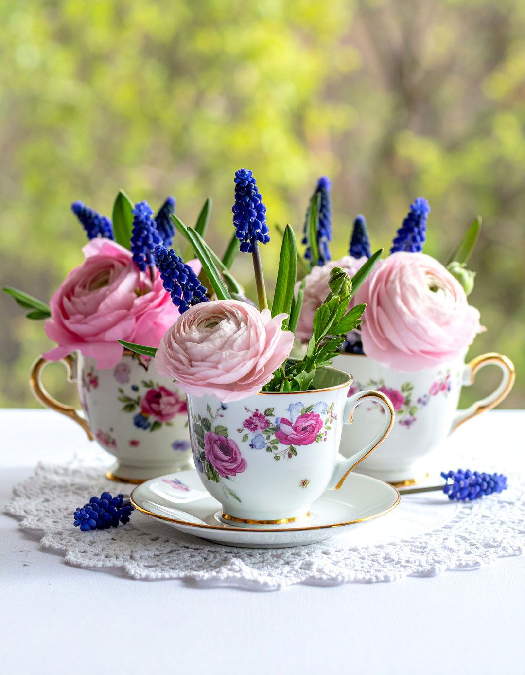 Vintage Teacup Floral Spring Centerpiece - 25 Spring Centerpiece Ideas for a Fresh Look
