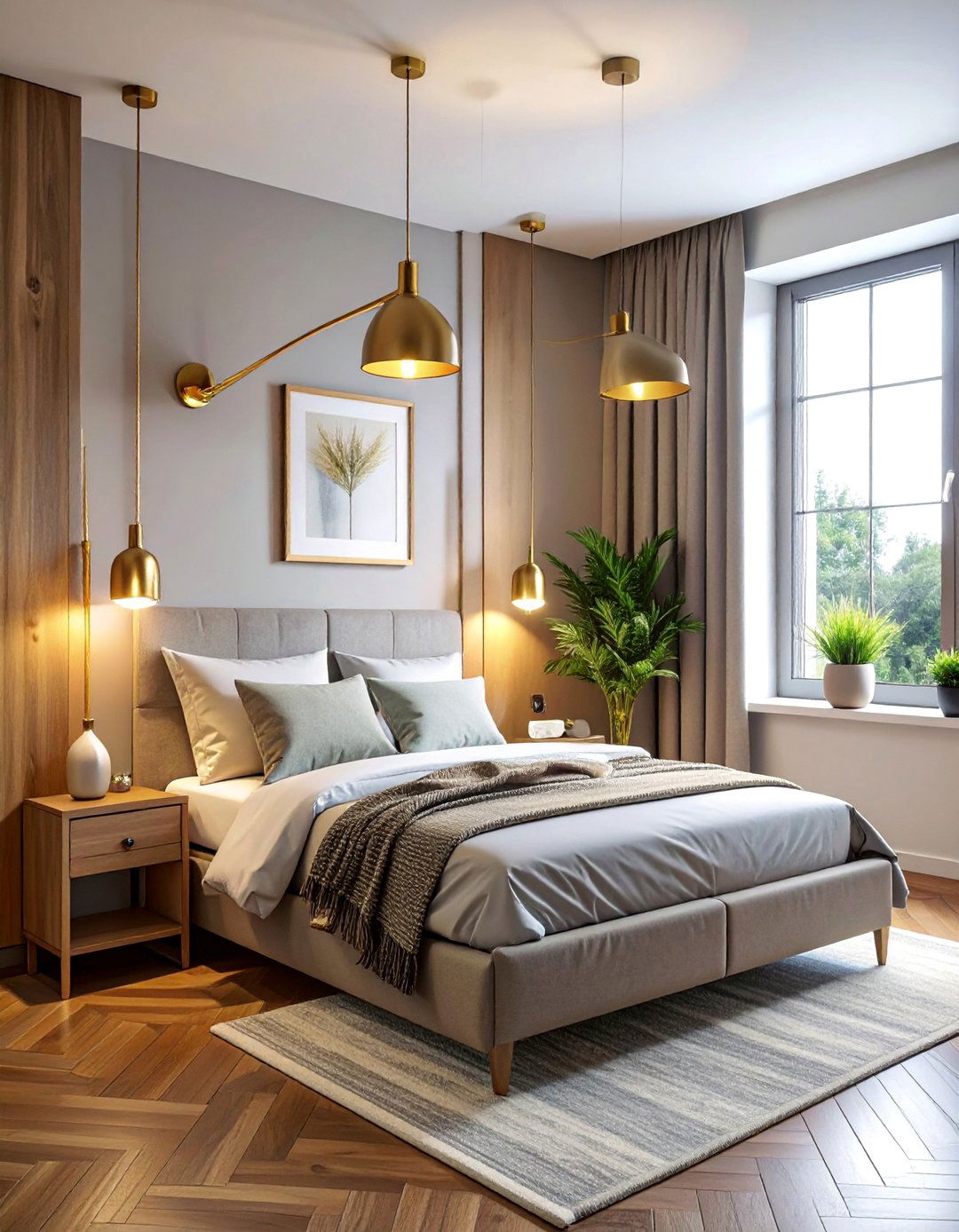 Wall Mounted Swing Arm Reading Lights - 15 Bright Small Bedroom Lighting Ideas for Ambiance