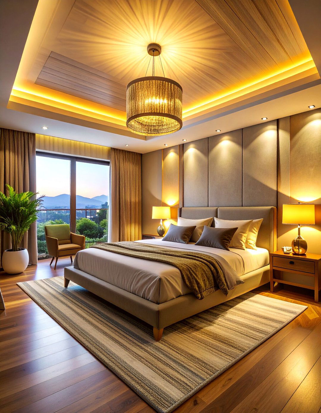 Warm Dimmable Lighting Fixtures - 40 Cozy Bedroom Ideas for a Relaxing Retreat