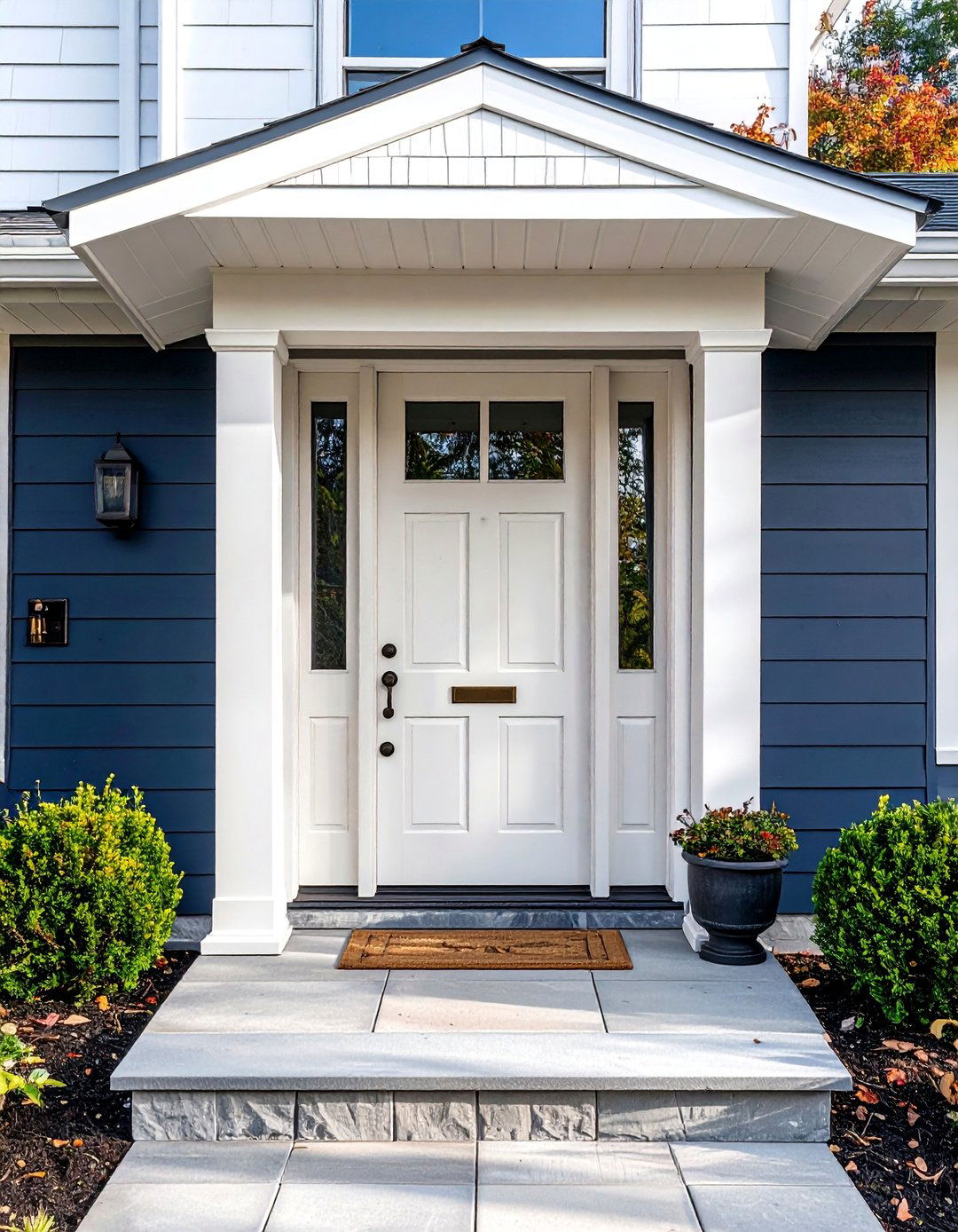 Warm Off White Cedar Front Door - 20 Cedar Front Door Colors Ideas to Boost Curb Appeal