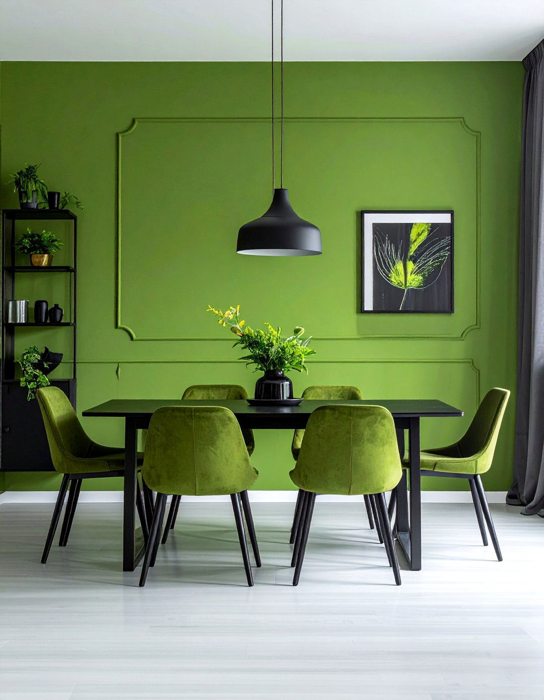 Wasabi Green Dining Room for an Unexpected Pop of Color - 40 Green Dining Room Ideas for a Fresh Look