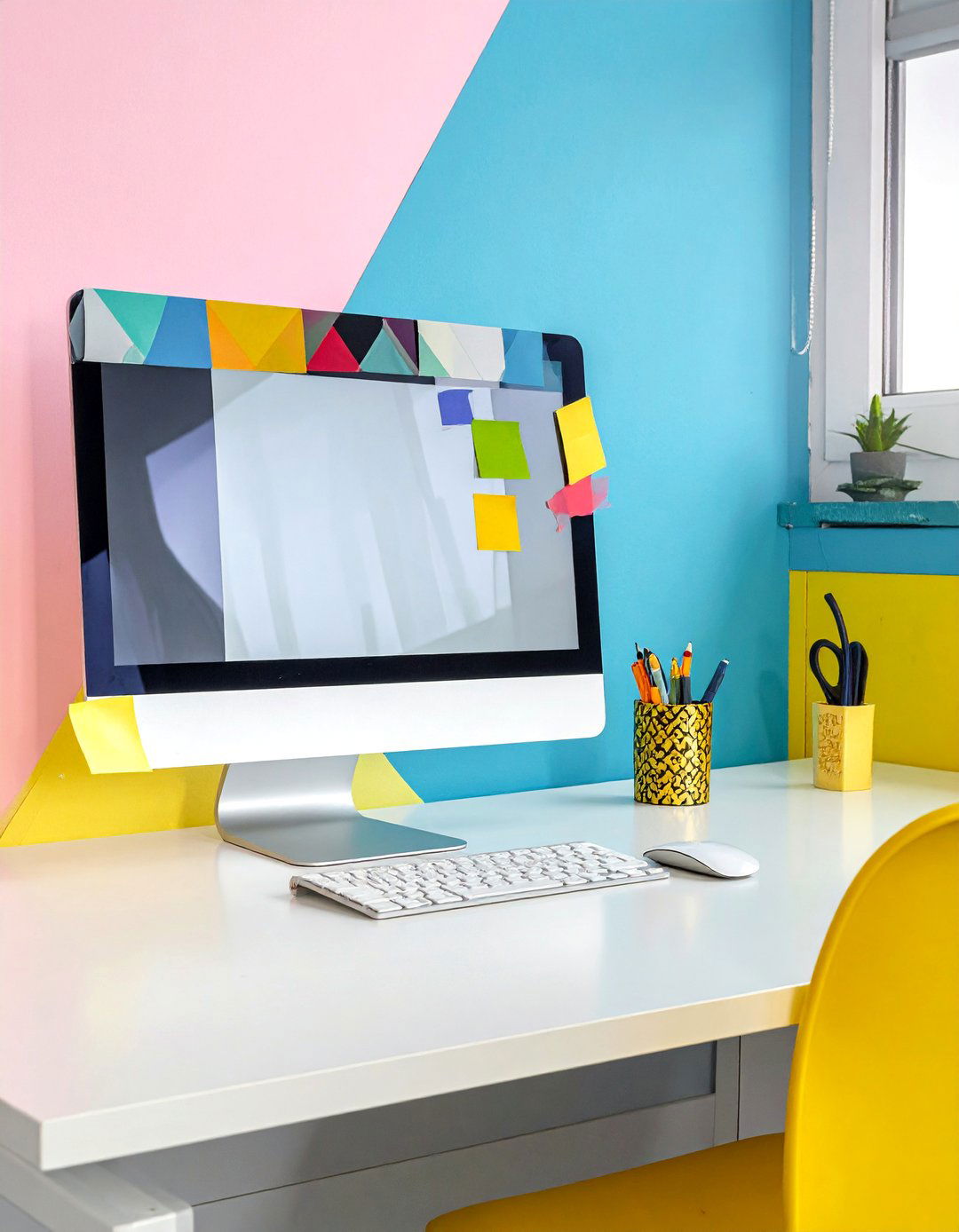 Washi Tape Accents - 30 Cubicle Decor Ideas to Personalize Your Workspace