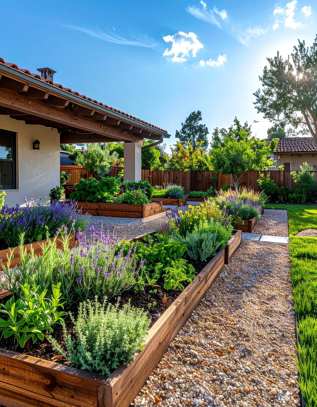 Water Wise Mediterranean Herbs - 40 Front Yard Landscaping Ideas to Boost Curb Appeal