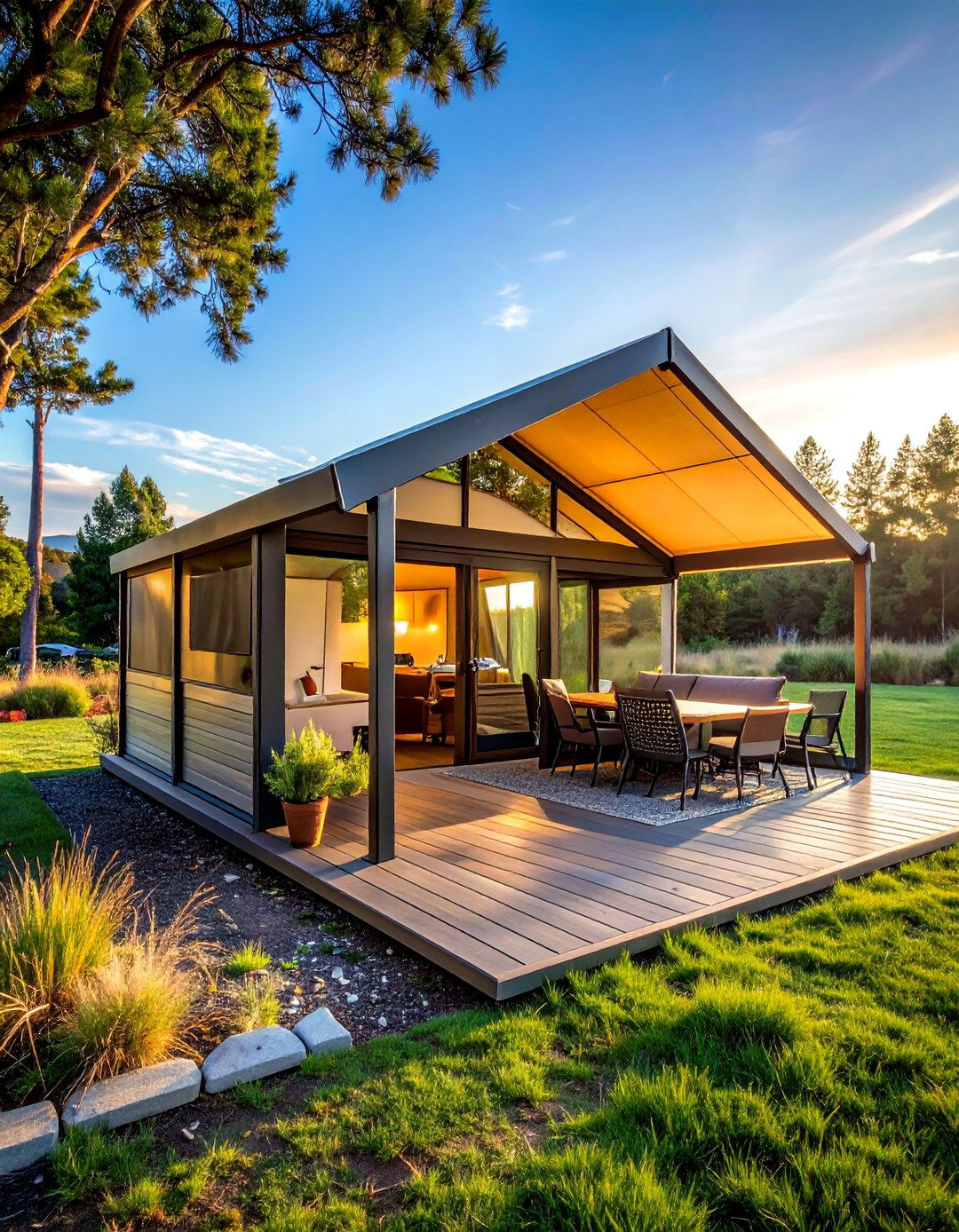 Weather Protection Pavilion - 30 RV Campsite Decorating Ideas for a Cozy Outdoor Retreat