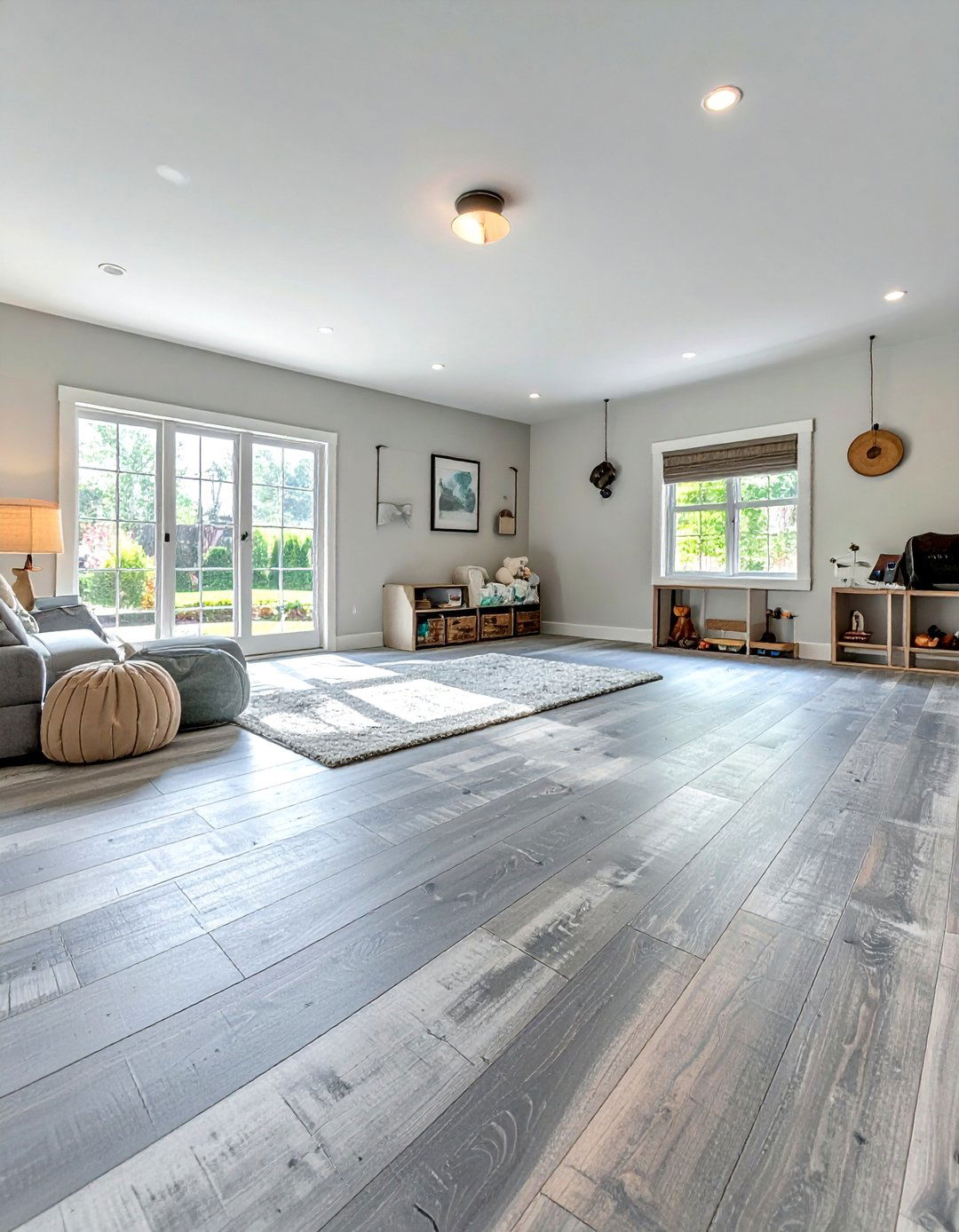 Weathered Gray Laminate Flooring - 40 Farmhouse Flooring Ideas to Enhance Your Home's Charm