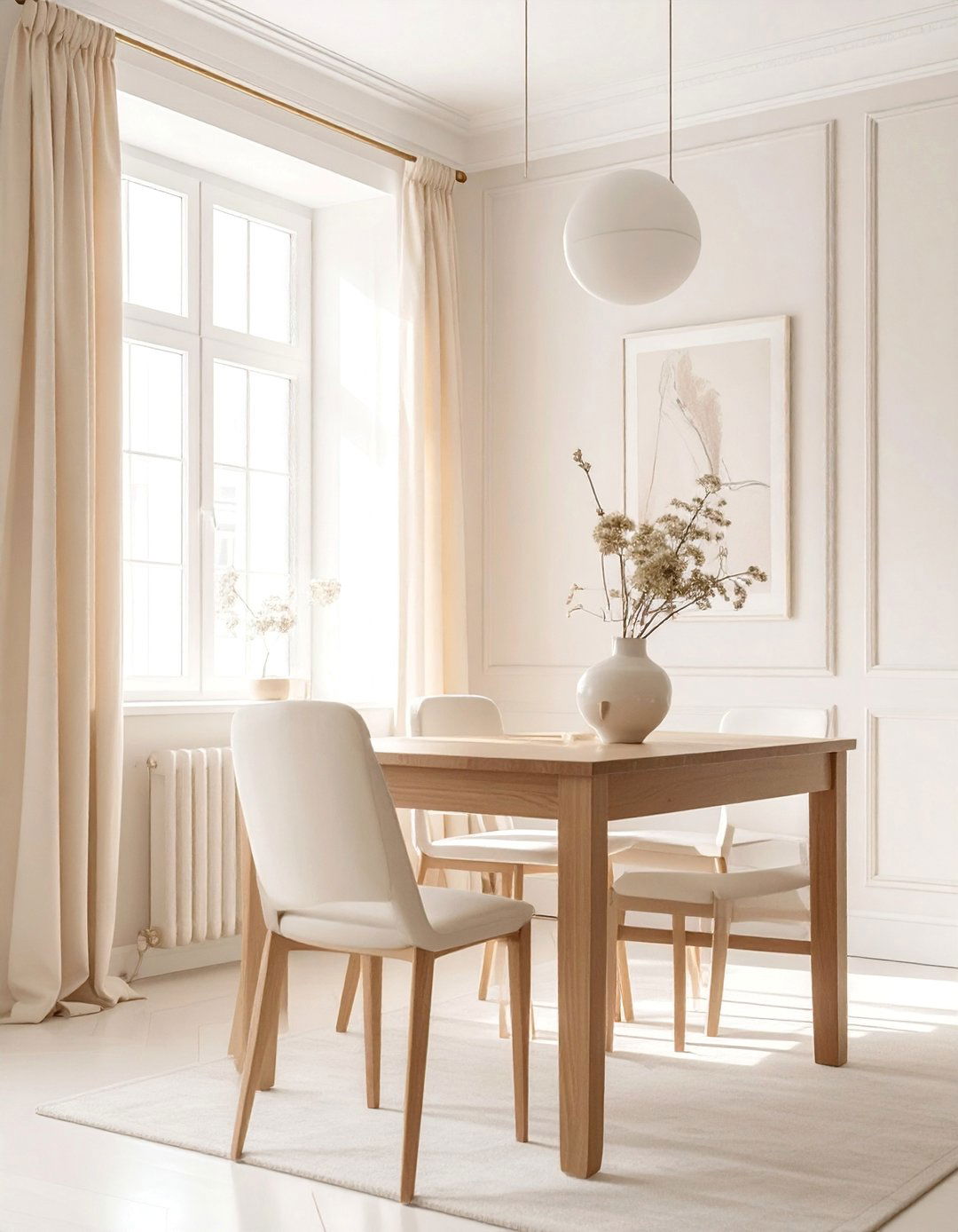 White and Cream Color Palettes - 40 Dining Room Decor Ideas to Elevate Your Meals