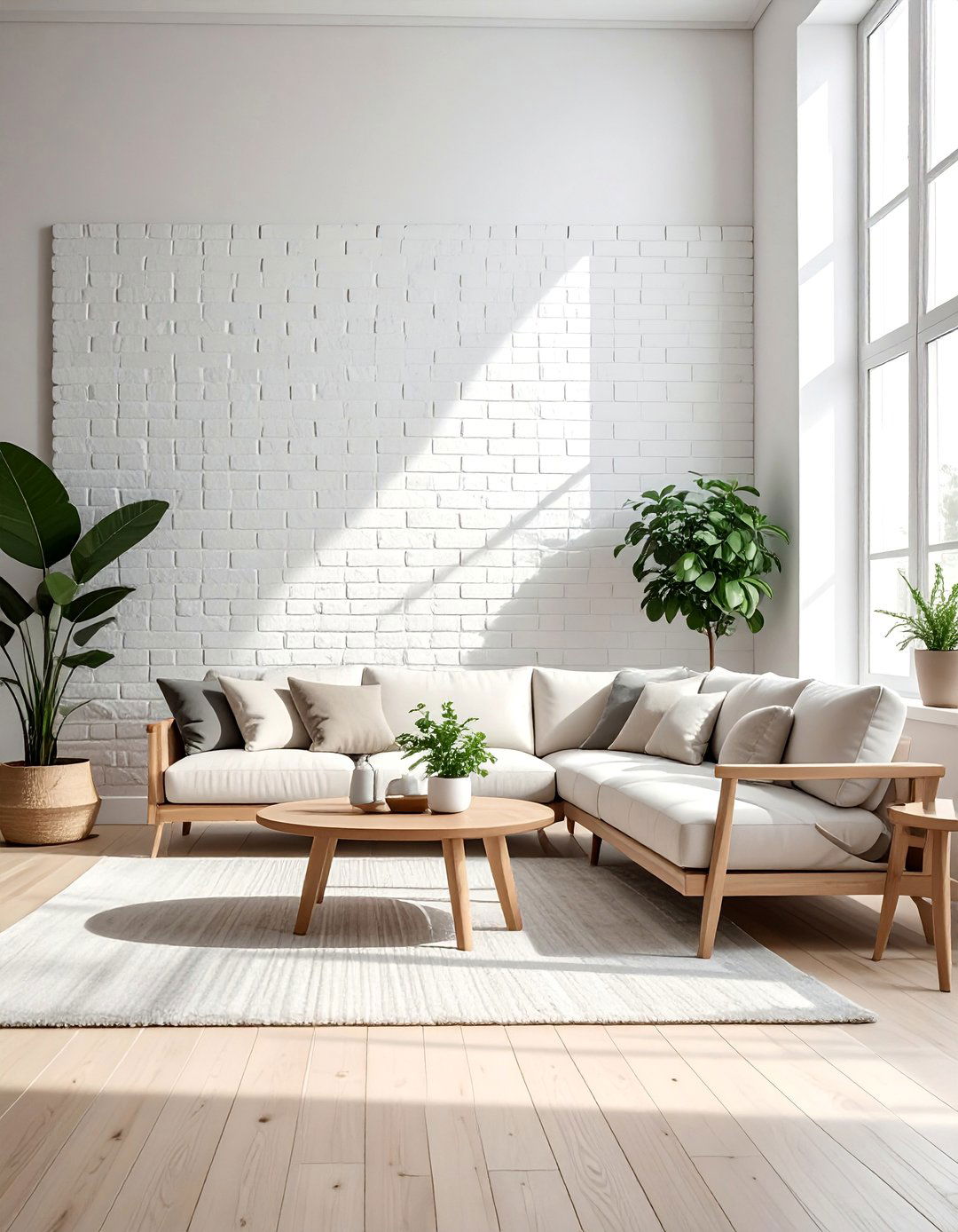 Whitewashed Brick Accent Wall - 20 Brick Accent Wall Ideas for Modern Home Design