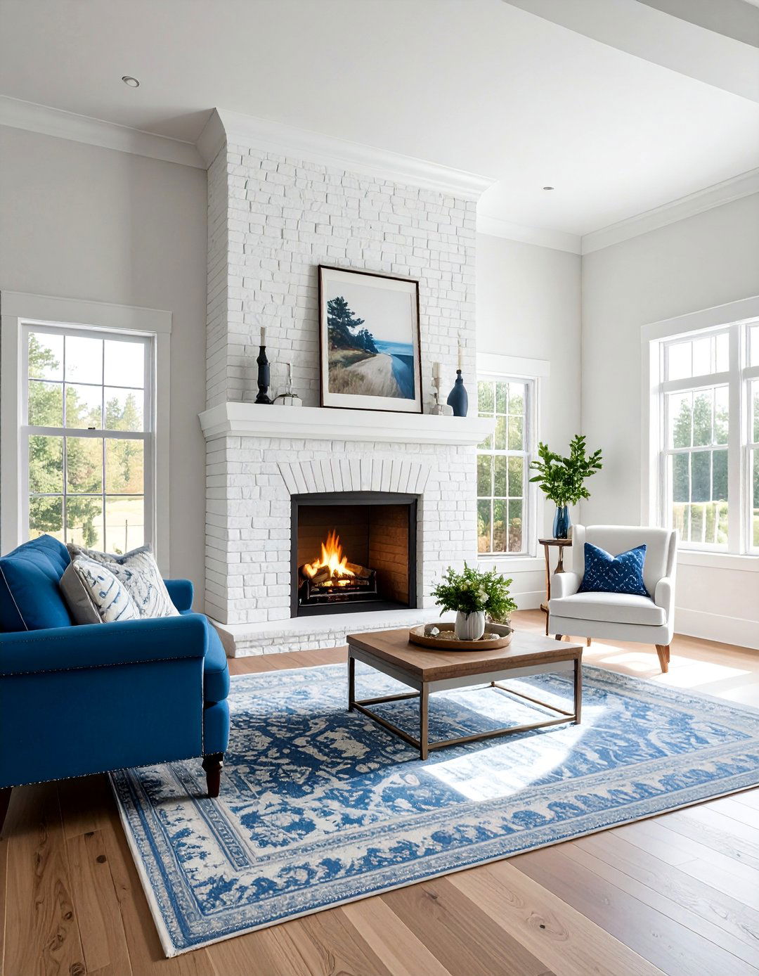Whitewashed Brick Revival Looks - 40 Modern Fireplace Ideas to Warm Up Your Home