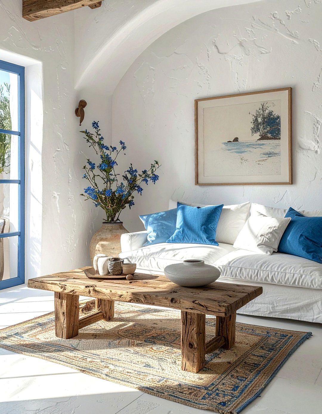 Whitewashed Plaster Walls - 20 Greek Style Home Ideas for a Mediterranean Vibe