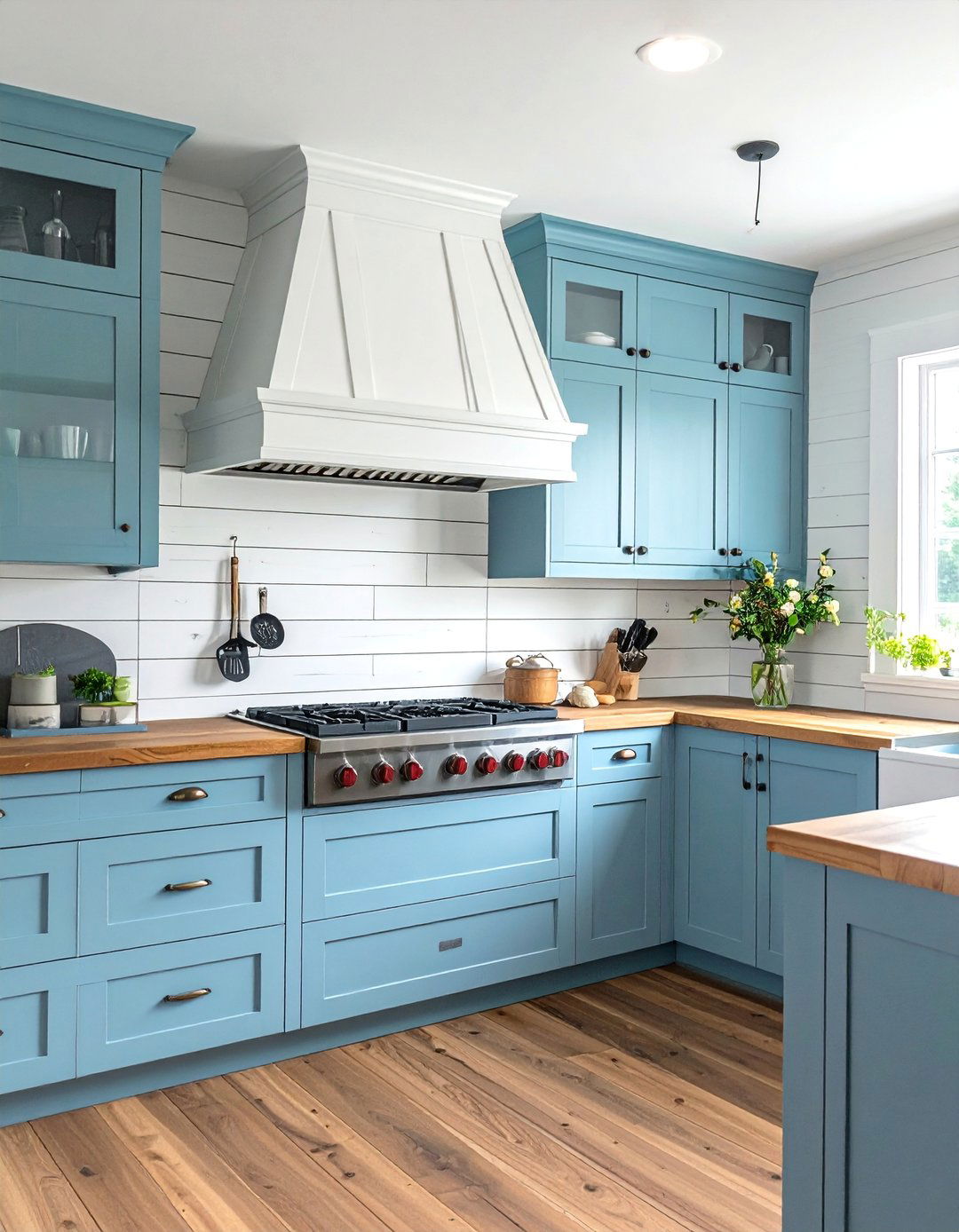 Whitewashed Shiplap Backsplash - 30 Shiplap Backsplash Ideas for Your Kitchen Makeover