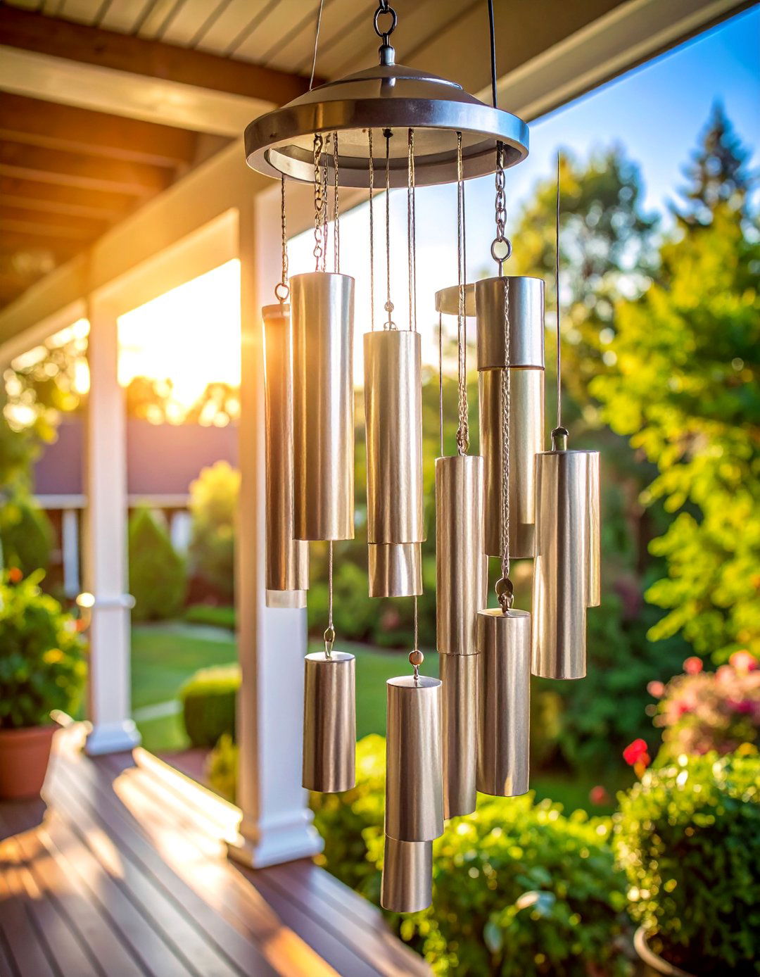 Wind Chimes for Melodic Ambiance - 40 Front Porch Ideas to Welcome Guests in Style