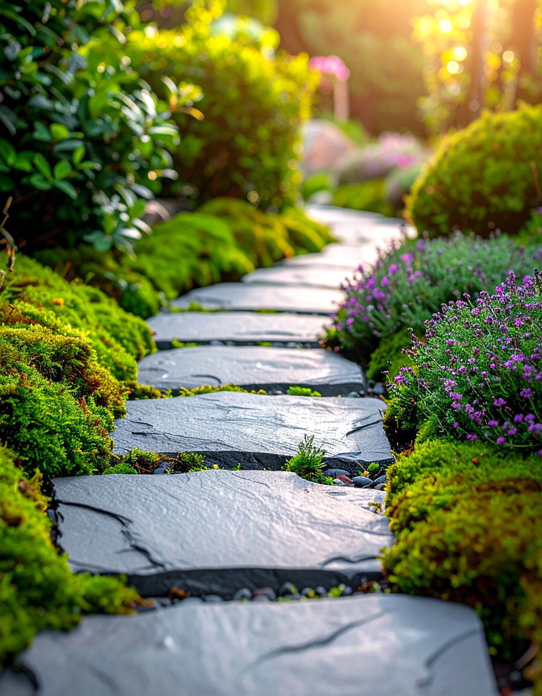 Winding Pathway in a Narrow Garden - 20 Narrow Garden Ideas to Maximize Small Spaces