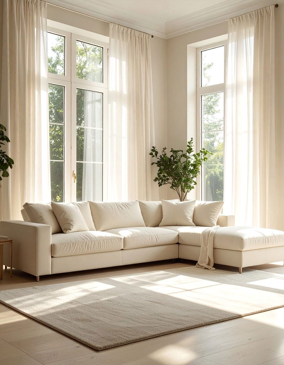 Window Adjacent Sectional Placement - 30 Small Living Room Sectional Layout Ideas