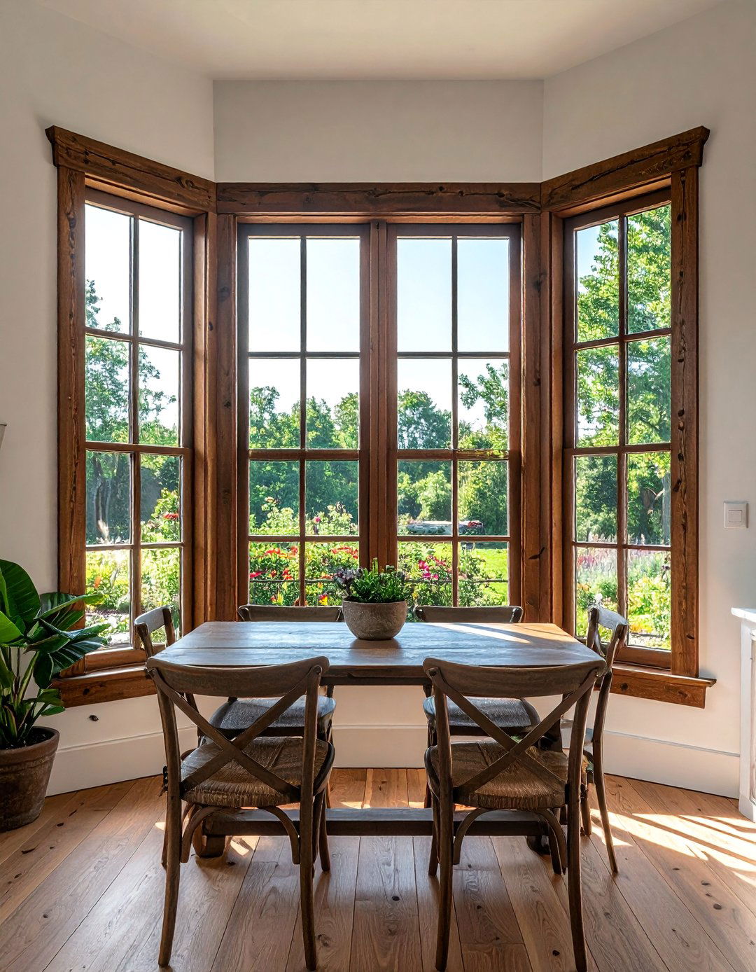 Window Frame as a Standalone Treatment - 40 Farmhouse Window Treatment Ideas for a Cozy Home