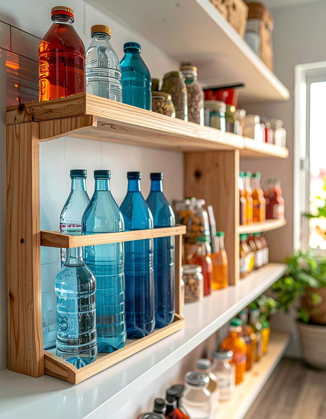 Wine Racks for Storing Bottles in a Small Pantry - 30 Small Pantry Ideas for Efficient Storage