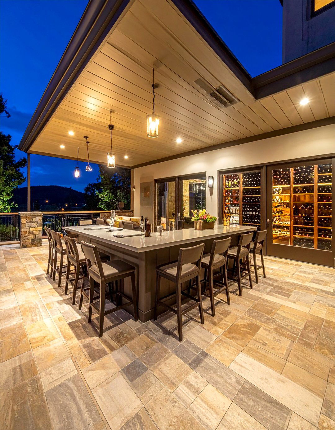 Wine Tasting Cellar Room - 35 Three Season Porch Ideas for Year-Round Comfort