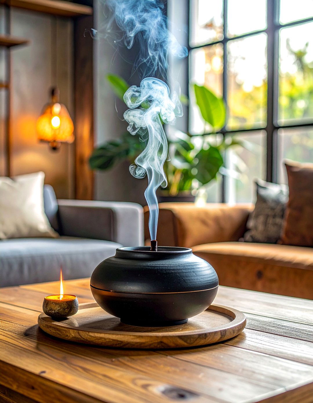 Witchy Living Room with Diffusers and Incense Burners - 30 Witchy Living Room Ideas for a Mystical Vibe