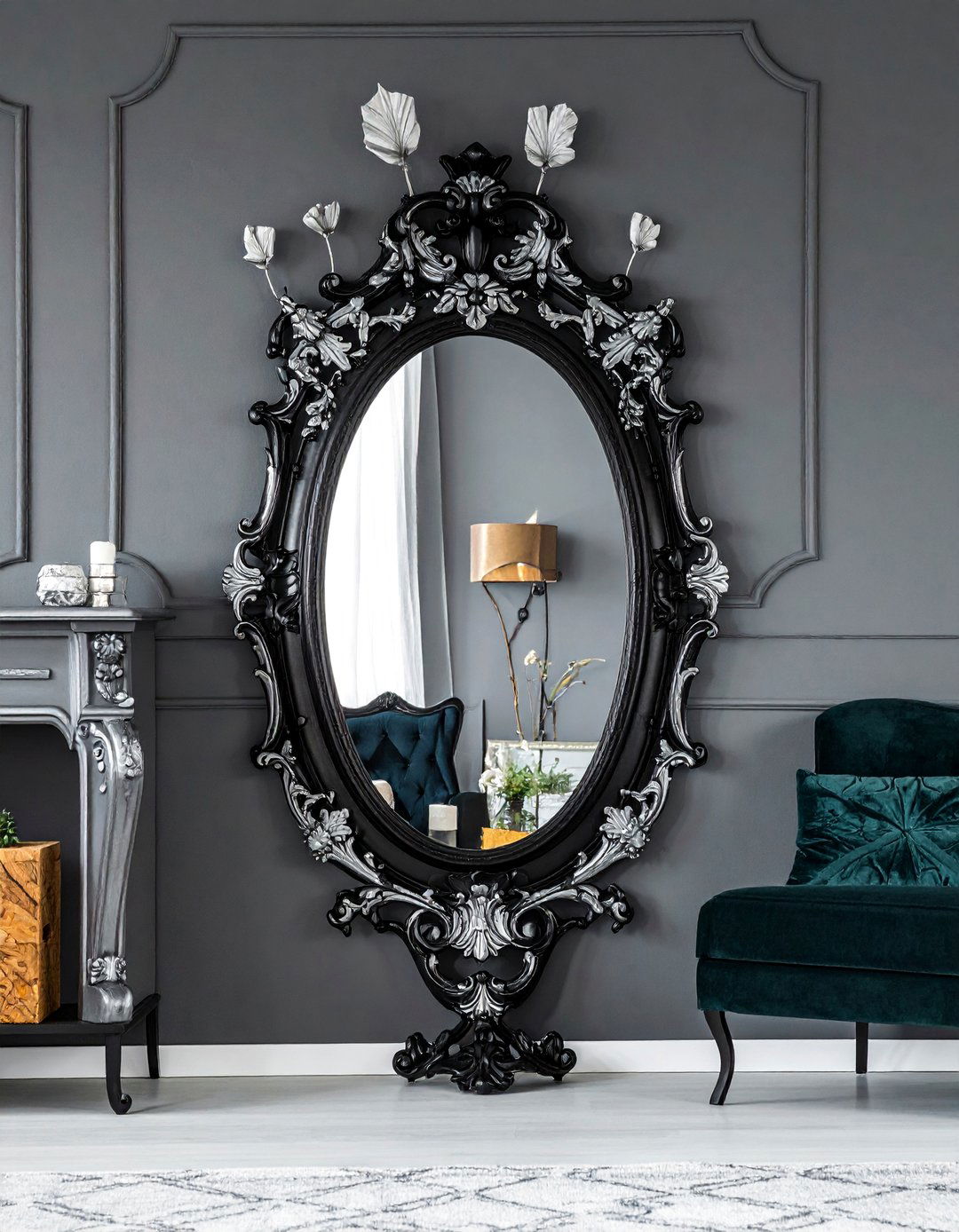 Witchy Living Room with a Dedicated Scrying Mirror - 30 Witchy Living Room Ideas for a Mystical Vibe