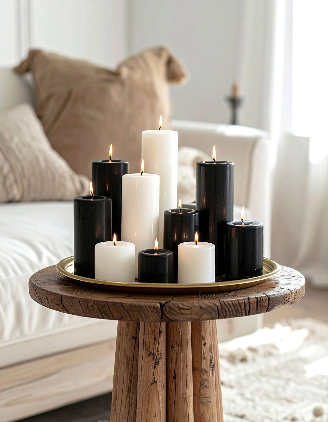 Witchy Living Room with an Abundance of Candles - 30 Witchy Living Room Ideas for a Mystical Vibe