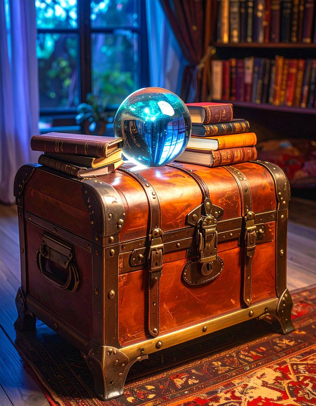 Witchy Living Room with an Antique Trunk Coffee Table - 30 Witchy Living Room Ideas for a Mystical Vibe