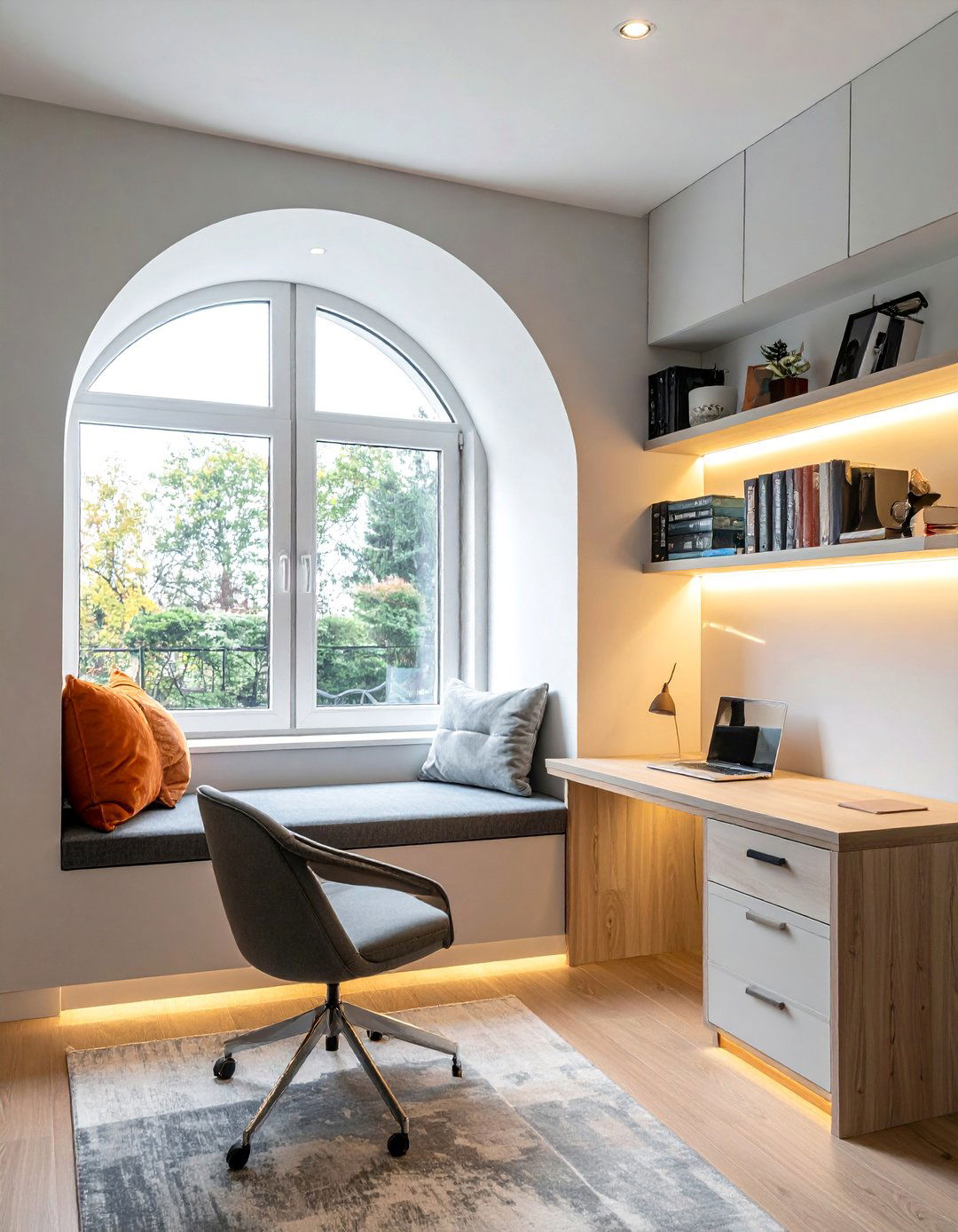 Workspace Reading Nook - 40 Window Seat Ideas for a Cozy and Functional Space